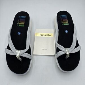 bussola sandals Footwear Certified Vegan Slides Size 40 US 9 Blue